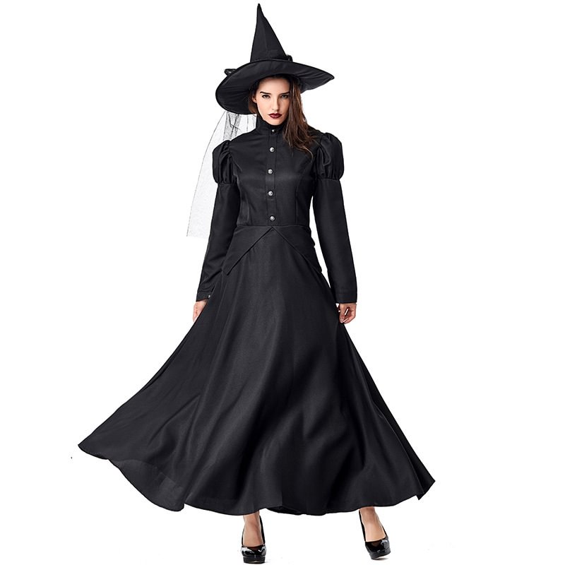 The Wizard of Oz Halloween costume stage performance Cosplay Witch black Costume Novameme