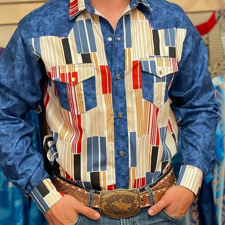 Men's Western Print Shirt
