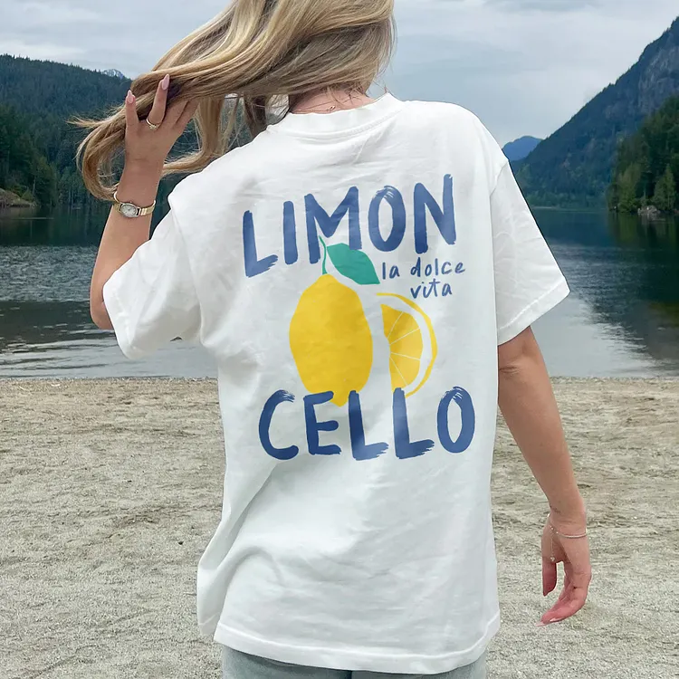 Limon La Dolce Vita Cello Printed Women's T-shirt
