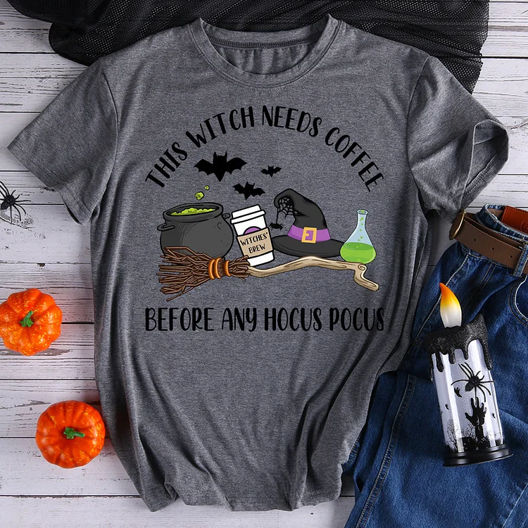 This Witchy Mama Needs Coffee T-Shirt-06882