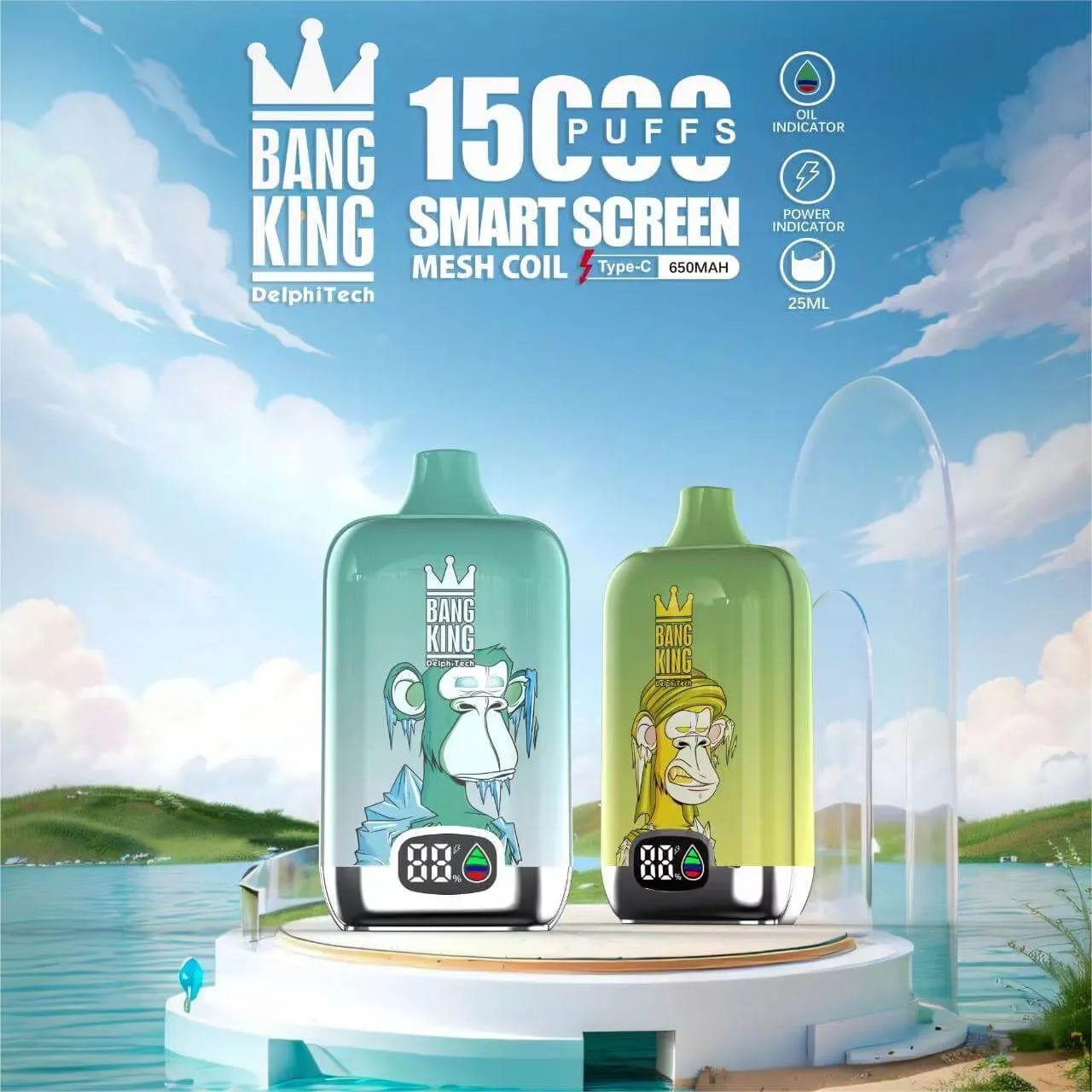 Bang King Smart screen 15000 puffs（10PCS）EU mysite fumotvapeshop