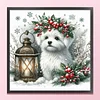 Christmas Puppy-11CT Stamped Cross Stitch 40*40cm/15.75*15.75in