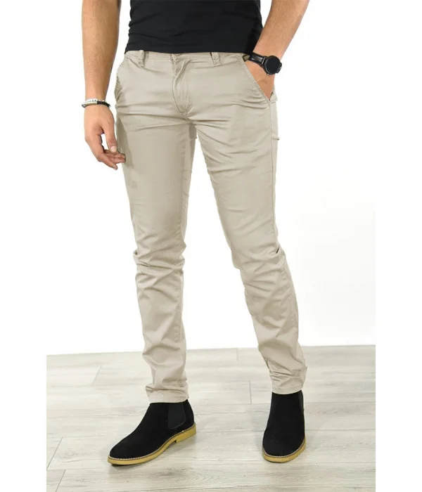 Men's Business Daily Solid Color Stretch Long Pant