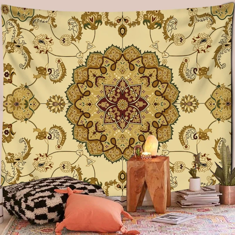 Nigikala Mandala Tapestry Wall Hanging Boho Decor Wall Cloth Tapestries Psychedelic Hippie Night Moon Tapestry Mandala Wall Carpet