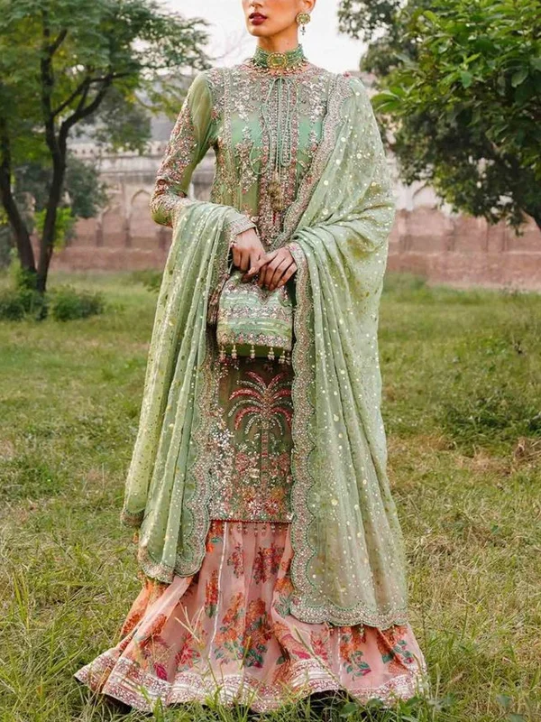 Temperament Lawn Lace Elegant Ladies Suit