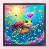 Sea Turtle - 11CT Stamped Cross Stitch - 40*40cm - Animal