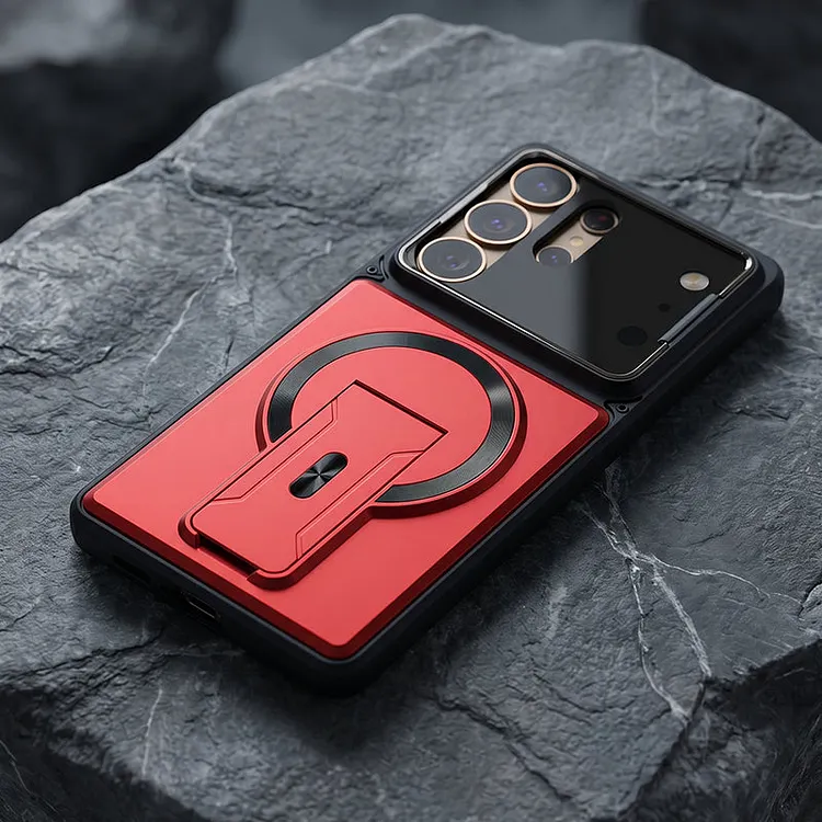Multifunctional Magnetic Case with Invisible Stand & Camera Protection for Samsung S Series