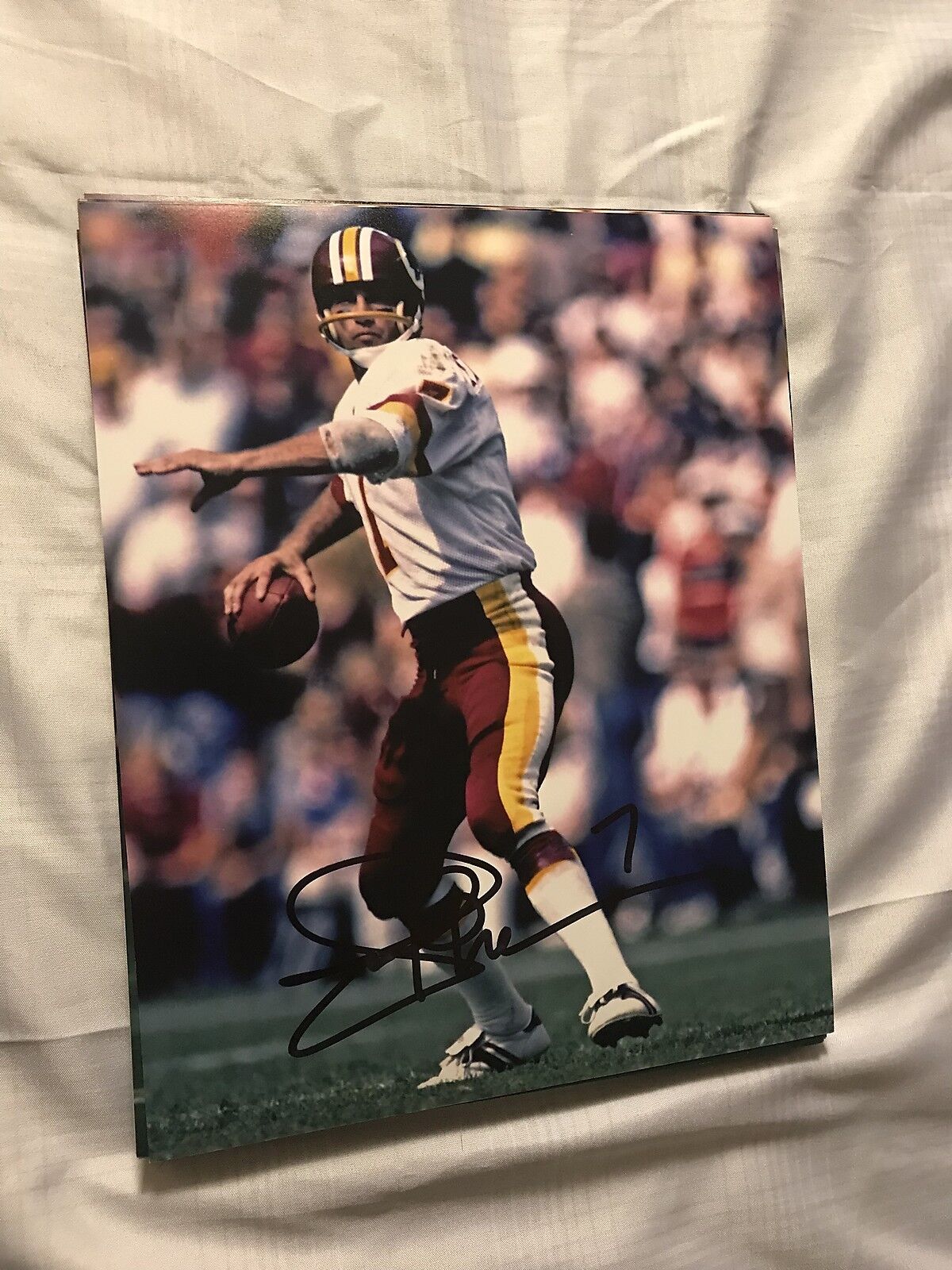 JOE THEISMANN WASHINGTON REDSKINS SIGNED AUTOGRAPHED 8X10 Photo Poster painting W/COA 1