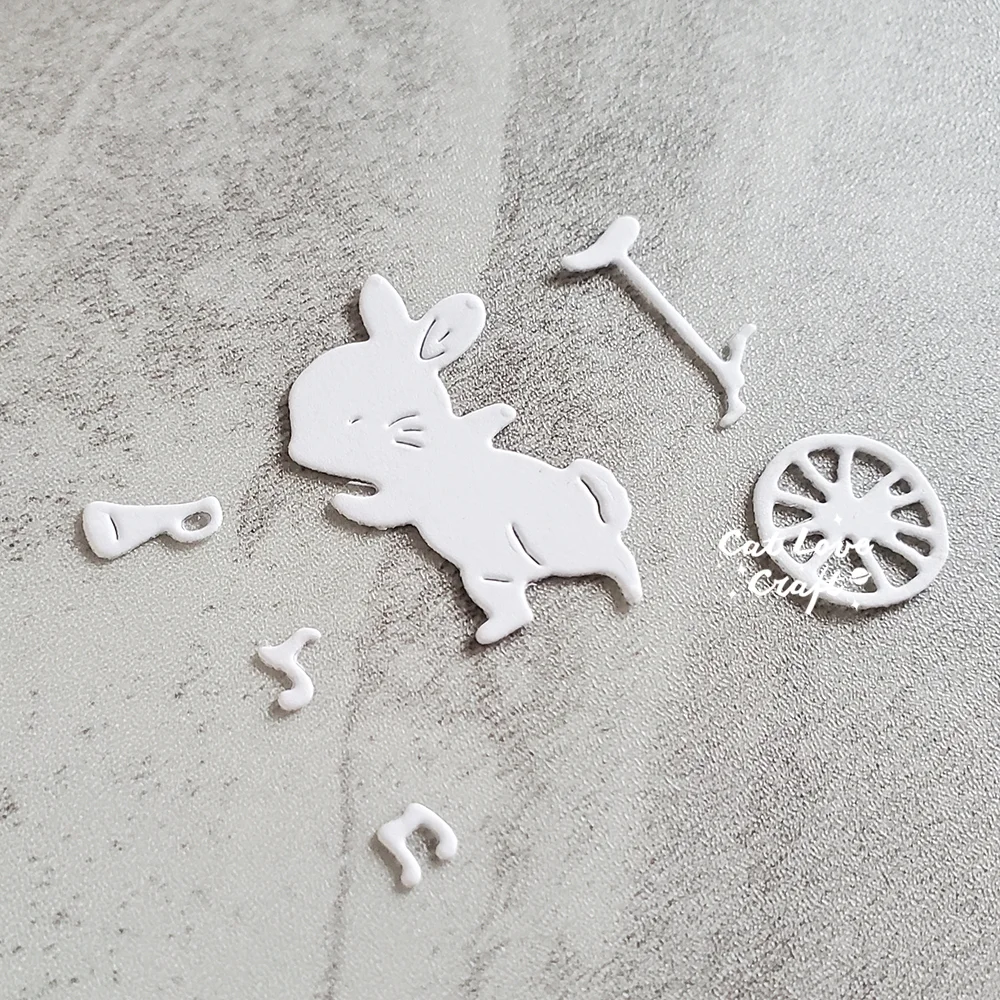 Nigikala Rabbit Acrobatic Metal Cutting Dies Scrapbooking Mold Knife Stencil Die Cuts Card Making DIY Craft Embossing New Die For