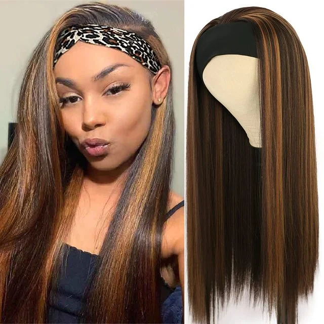 Jewtribute Hair®|Headband Wig Body Wave Natural Black Highlight 
