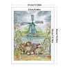 Wild Duck Full Stamped Cross Stitch 14CT 2-Strand 31x43cm Backstitch