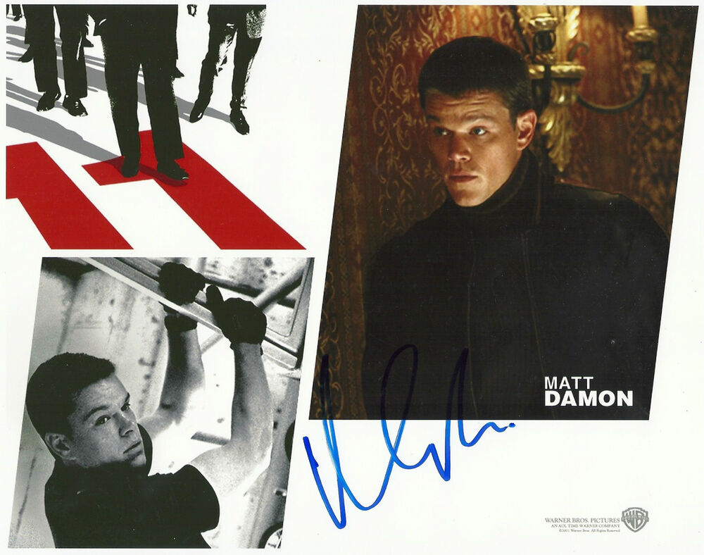 MATT DAMON OCEANS BOURNE PRIVATE RYAN SIGNED 8X10 PICTURE 11 *PROOF