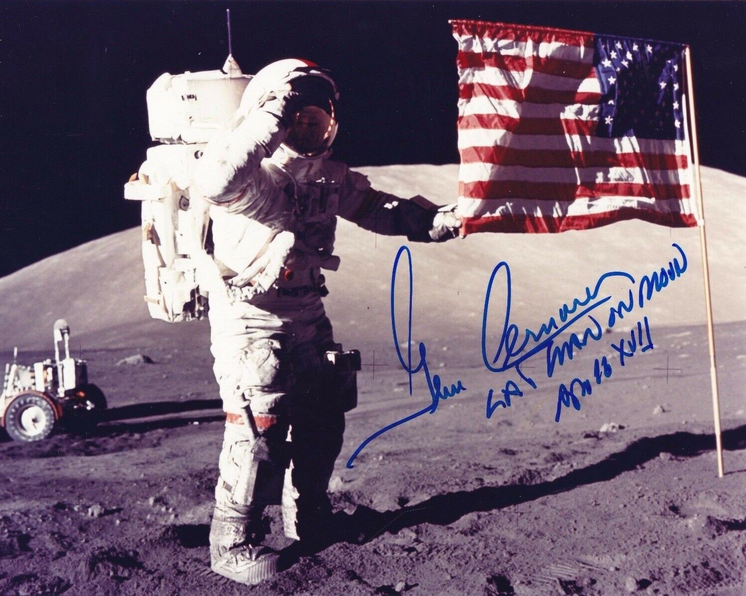 GENE CERNAN ( Apollo 17 ) SIGNED 8X10 Photo Poster painting AUTOGRAPH REPRINT