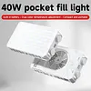 40W Portable Mini LED Fill Light Pocket-Sized Selfie Light Dual-Color Adjustable Soft Fill Light Type-C Charging Handheld 2800K-9000K Beauty Lamp for Outdoor Camping/Mobile Live Streaming