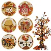 6 pi&egrave;ces de peinture en diamant DIY de Thanksgiving, d&eacute;corations, d&eacute;corations en acrylique, pendentifs d&eacute;coratifs