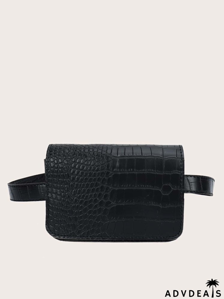 Croc Embossed Belt Bag