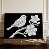 DIY Pearl Painting Bird for Home Wall Decor with Frame(20x30cm)
