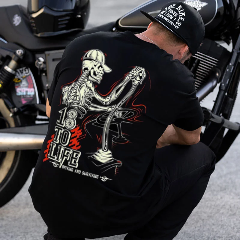 18 TO LIFE Skeleton Print Men's T-shirt