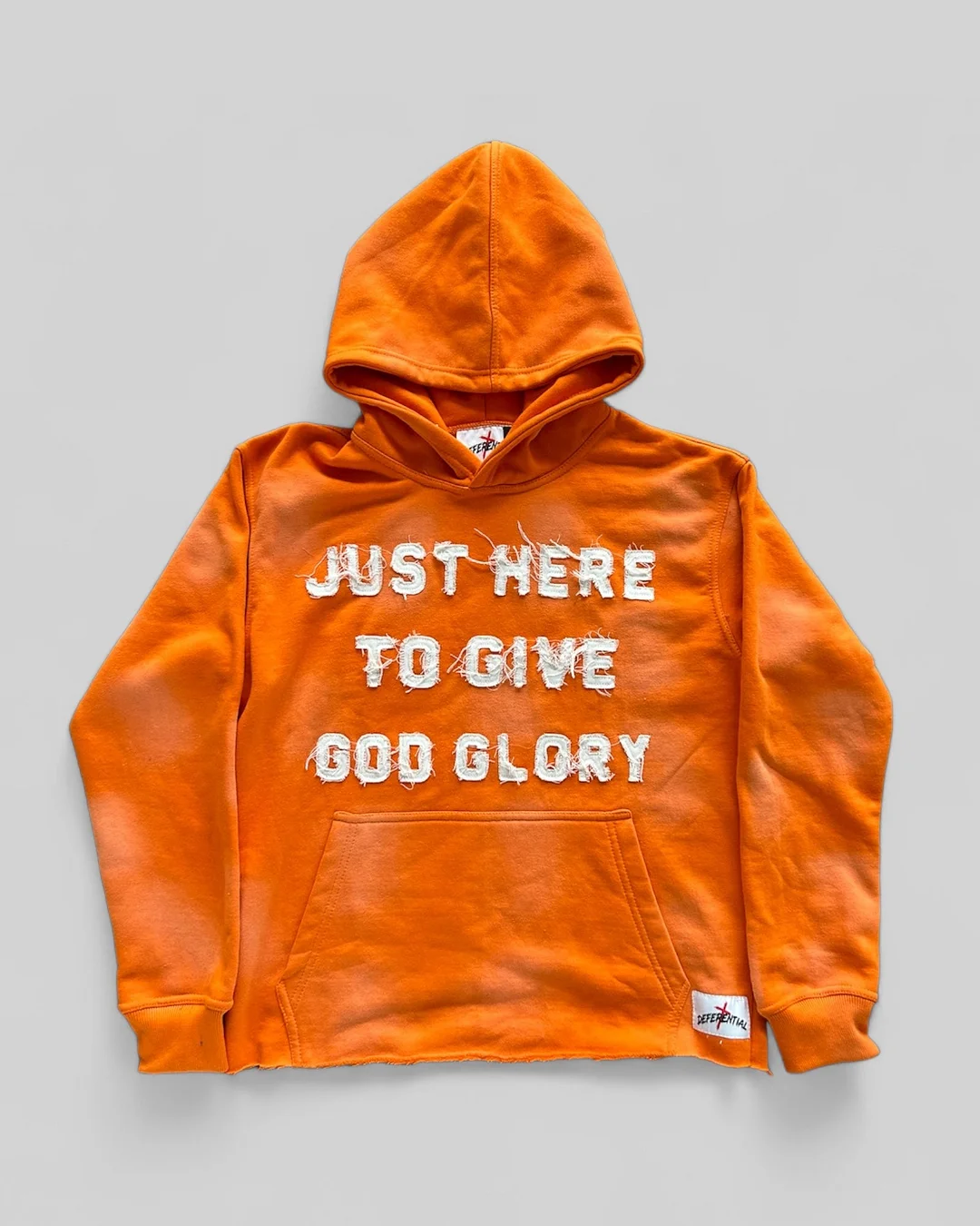 Orange "Just Here To Give God Glory" Hoodie