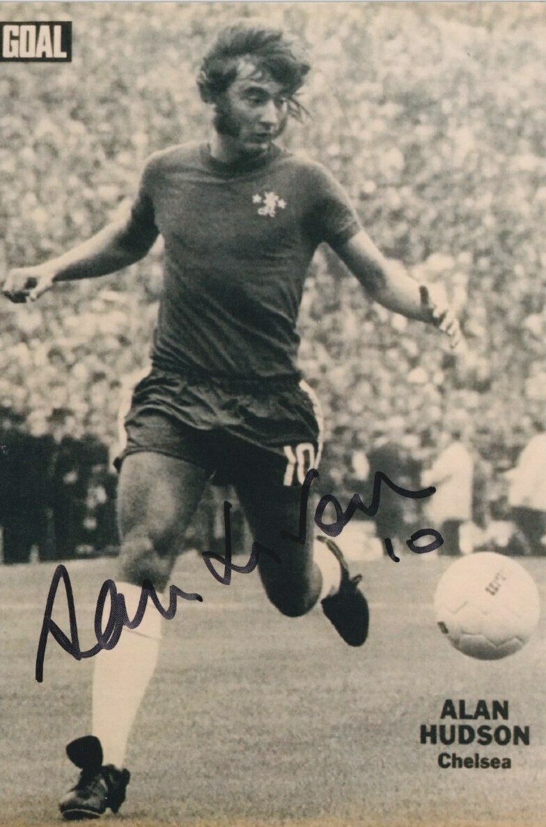 Alan Hudson Hand Signed 6x4 Photo Poster painting Chelsea Autograph