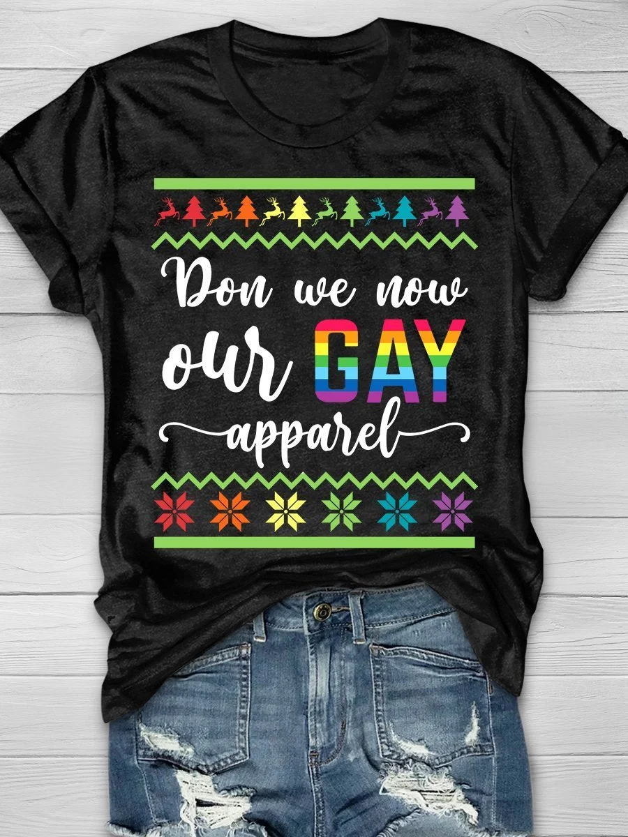 Don We Now Our Gay Appare Print Short Sleeve T-shirt