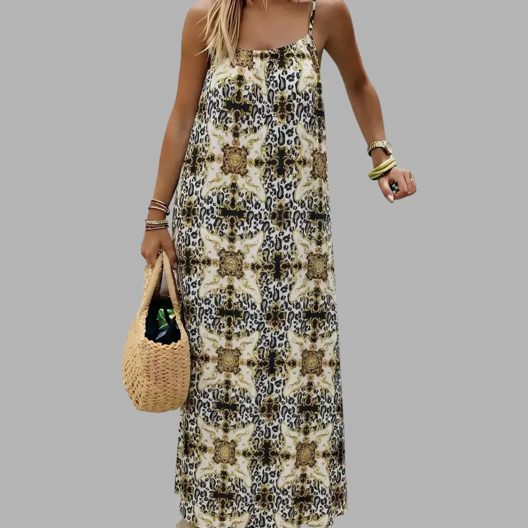 Elegant Relaxed Waist Maxi Dress