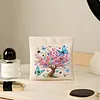 Diamond Painting Flower Tree and Butterfly PU Storage Bag Coin Purse