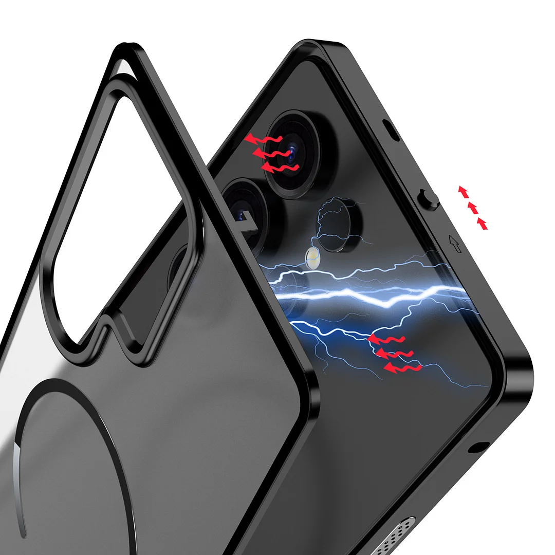 Suitable For Sansumg S25Ultra Metal Frame S25 Mobile Phone Case Samsung S24Plus Frosted Back Plate Magnetic Suction