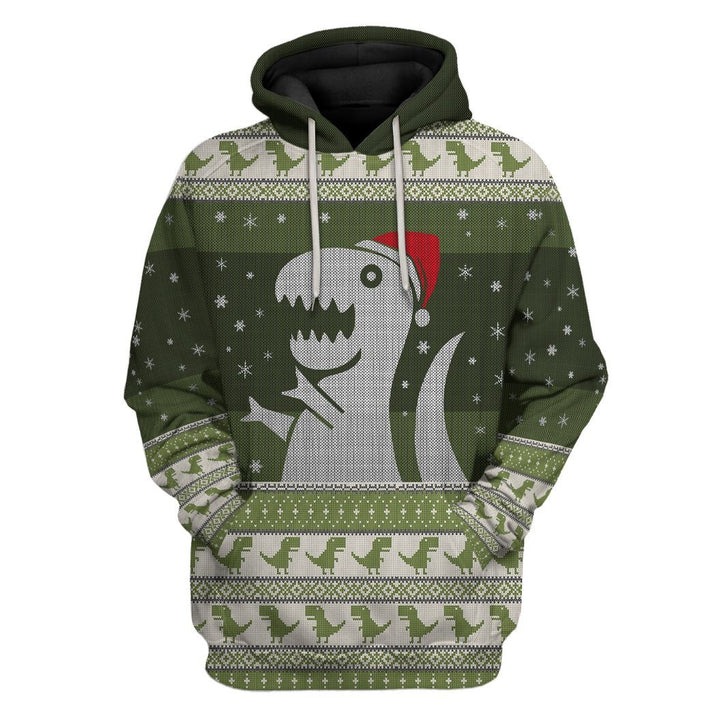 Unisex Green Ugly Christmas Sweaters 3D Print Hoodies