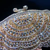 High Quality Metal Hollow Diamond Inlaid Luxury Crystal Evening Bag Diamond Handbag Women Gem Clutch Bag