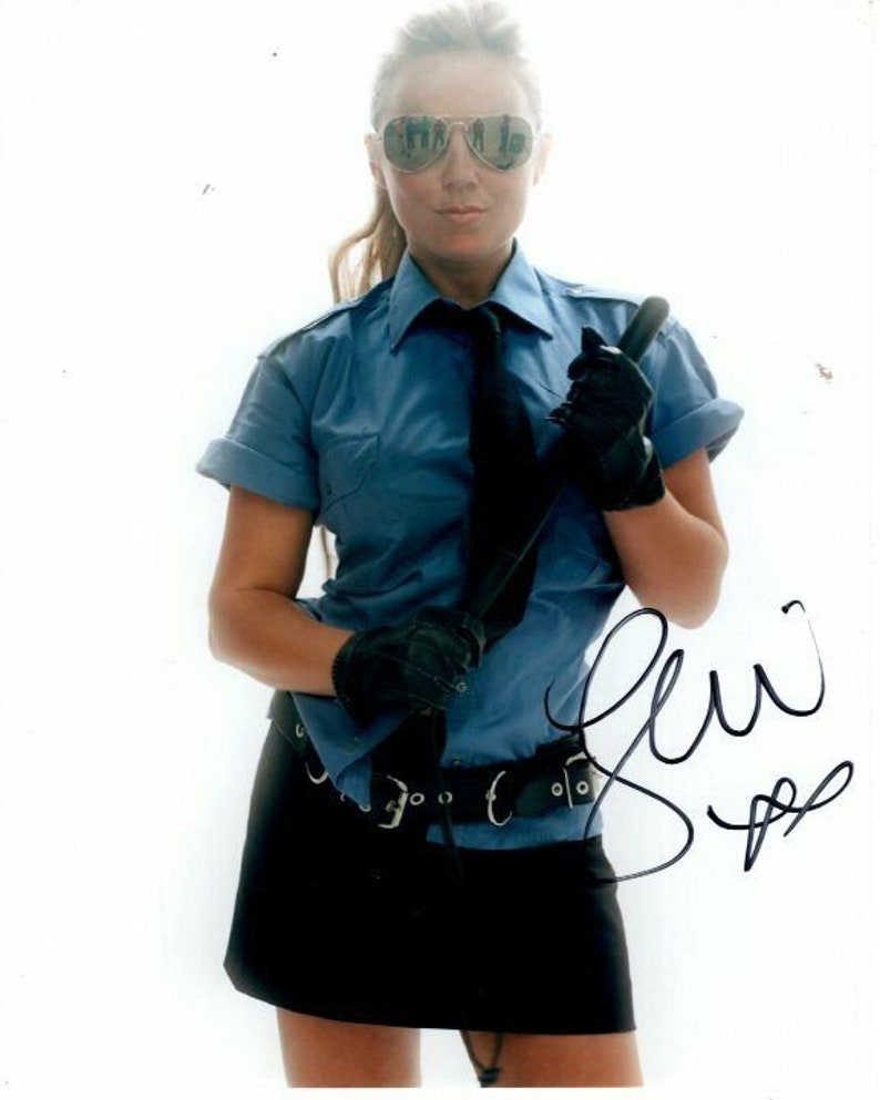 Geri halliwell horner signed autographed sexy cop Photo Poster painting spice girls