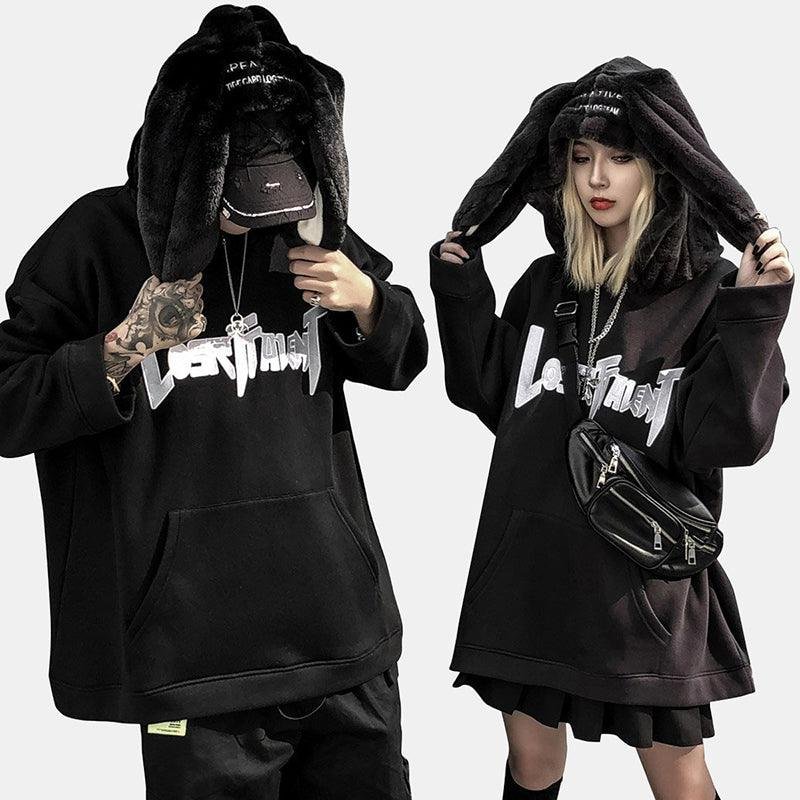 Couple Bunny Oversize Hoodie