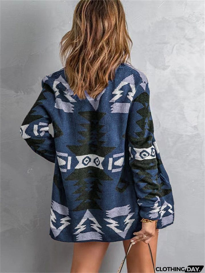 Street Style Halloween Extra Loose Knitted Cardigan Sweater for Autumn Winter