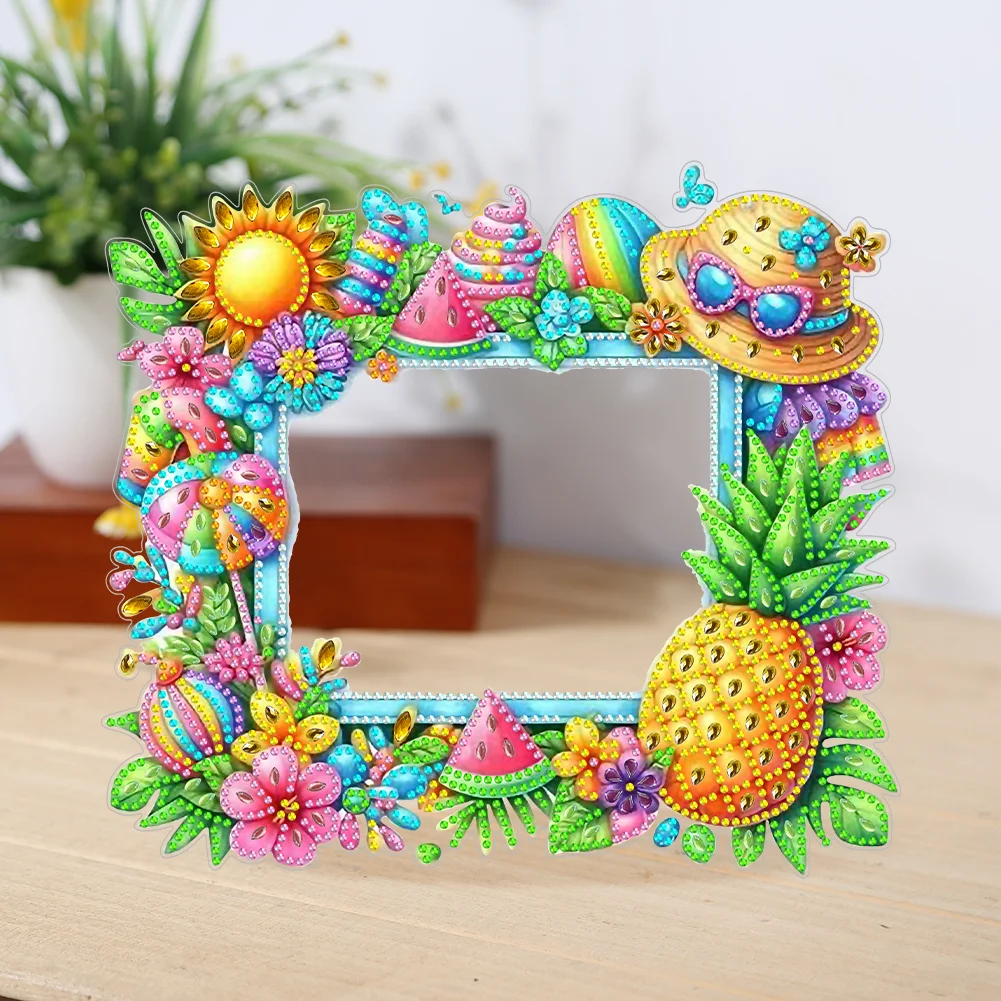 5D DIY Sunshine Vacation Special Shape Diamond Art Tabletop Decor for Home Decor