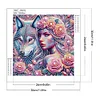 Girl Wolf - Crystal Rhinestone Diamond Painting