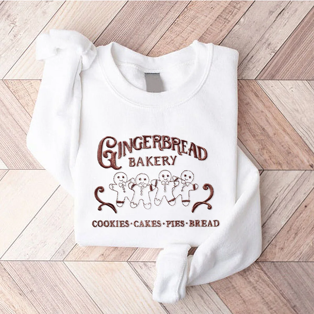 Eagerlys Embroidered XMAS Ginger Bakery Sweatshirt Eagerlys