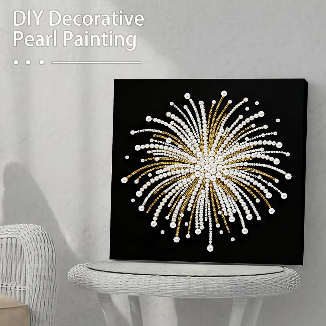 Fireworks DIY Pearl Diamond Art Kit for Adults Home Decor 25x25cm With Frame