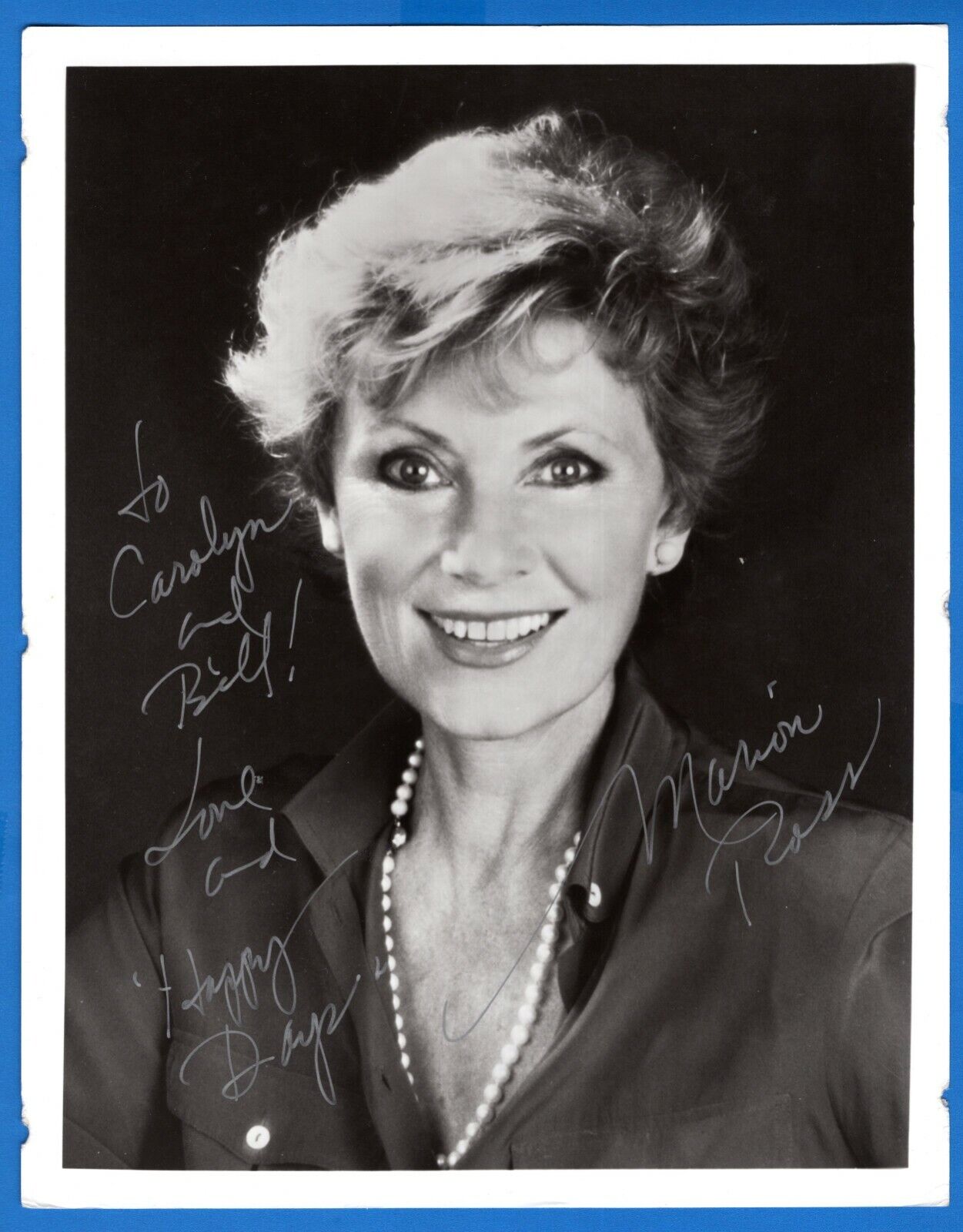 Marion Ross Actress Hand Signed Autograph 8x10 Photo Poster painting with Todd Mueller COA