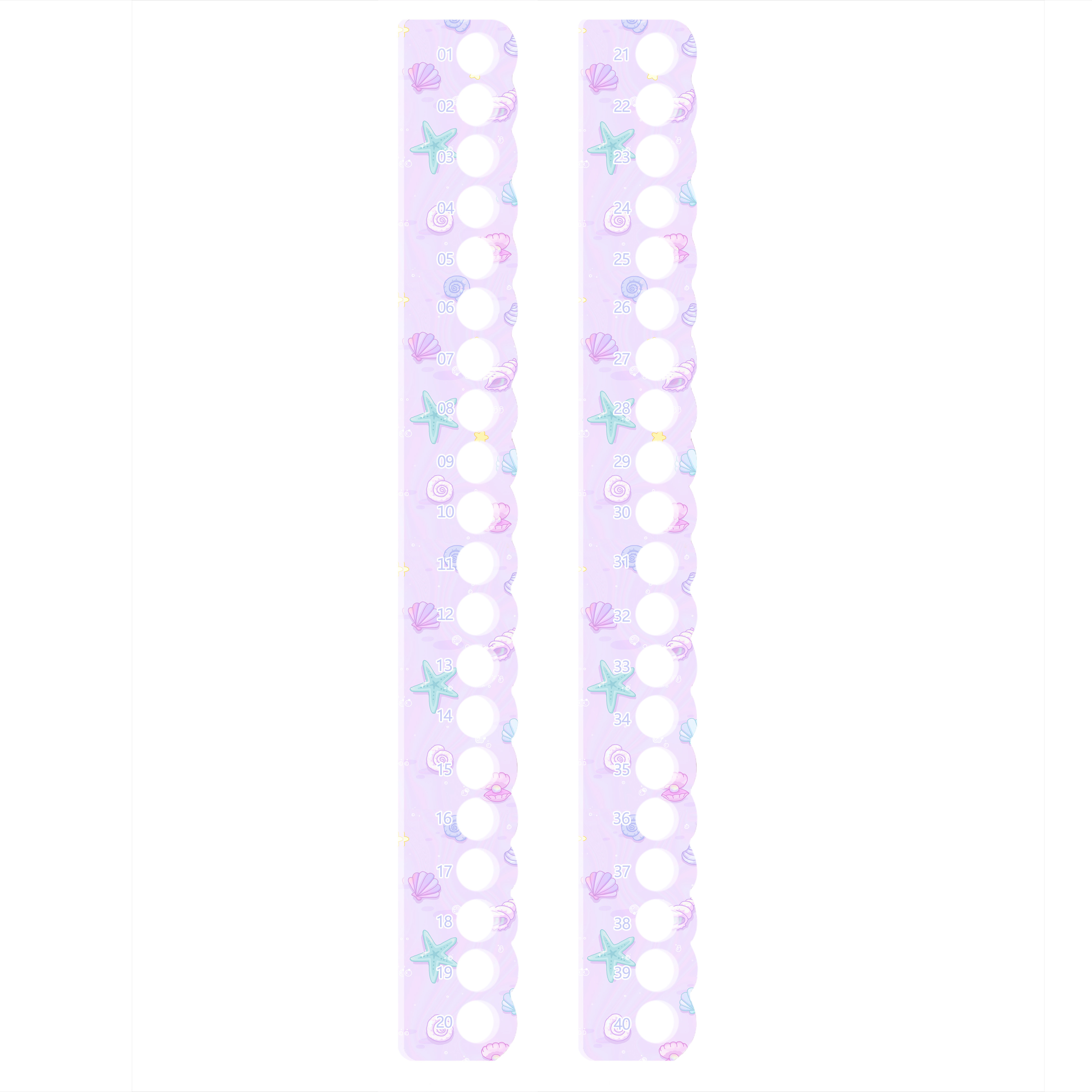 (2pcs) 40 holes Embroidery Floss Organizer Cross Stitch Thread Holder Line Storage Boards