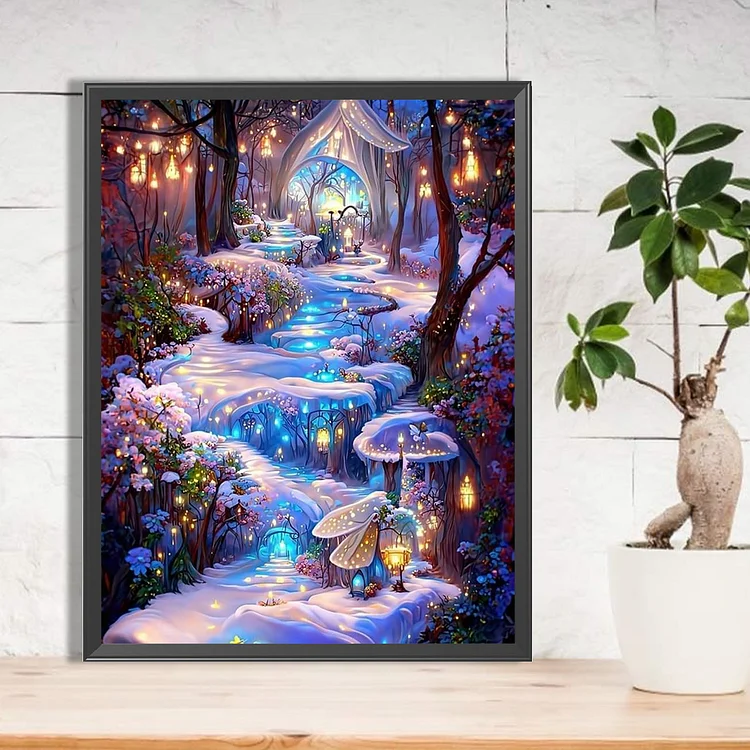 Fairy Princess And Unicorn Diamond Painting Art Magical Forest