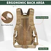 20L Taktischer Rucksack Milit&auml;r Daypack Wasserabweisend MOLLE Klein Reiserucksack Bundeswehr Sportrucksack Radrucksack f&uuml;r Herren Damen Fitness Radfahren Outdoor, Schwarz/Braun/Camo
