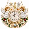 Acrylic Special Shape Xmas Angel Diamond Pearl Painting Clock Handicraft Hanging Kit