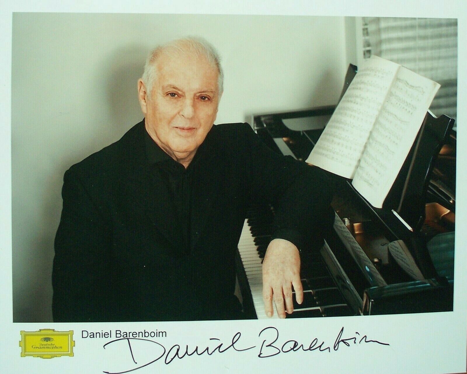 DANIEL BARENBOIM: Conductor, Pianist. Hand-signed 10 x 8 Photo Poster painting. SALE