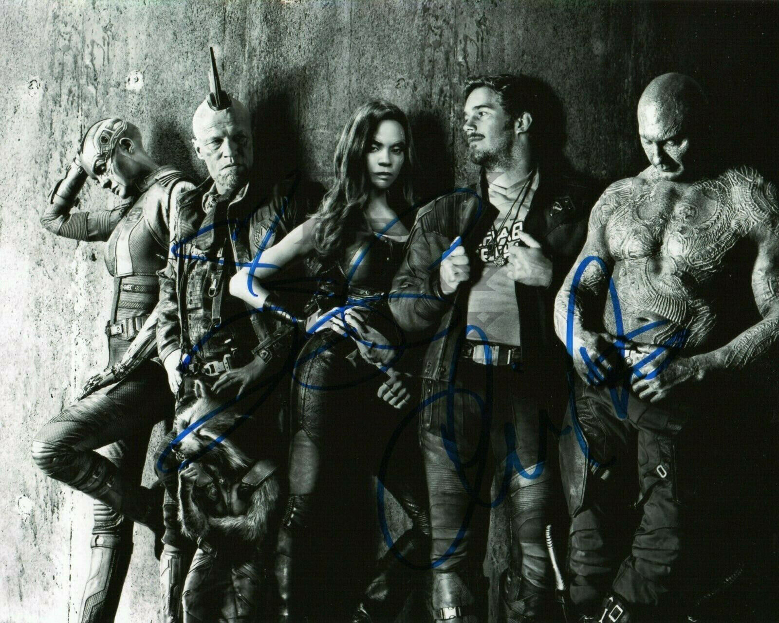 Chris Pratt & Zoe Saldana Guardians of the Galaxy Signed 8x10 Photo Poster painting Reprint