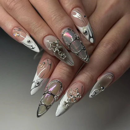 Anti Valentines Day Nails - January Nails - Valentine's Day Nails-Valentines Nails 24pcs 0016 Godfrey Whale Shark
