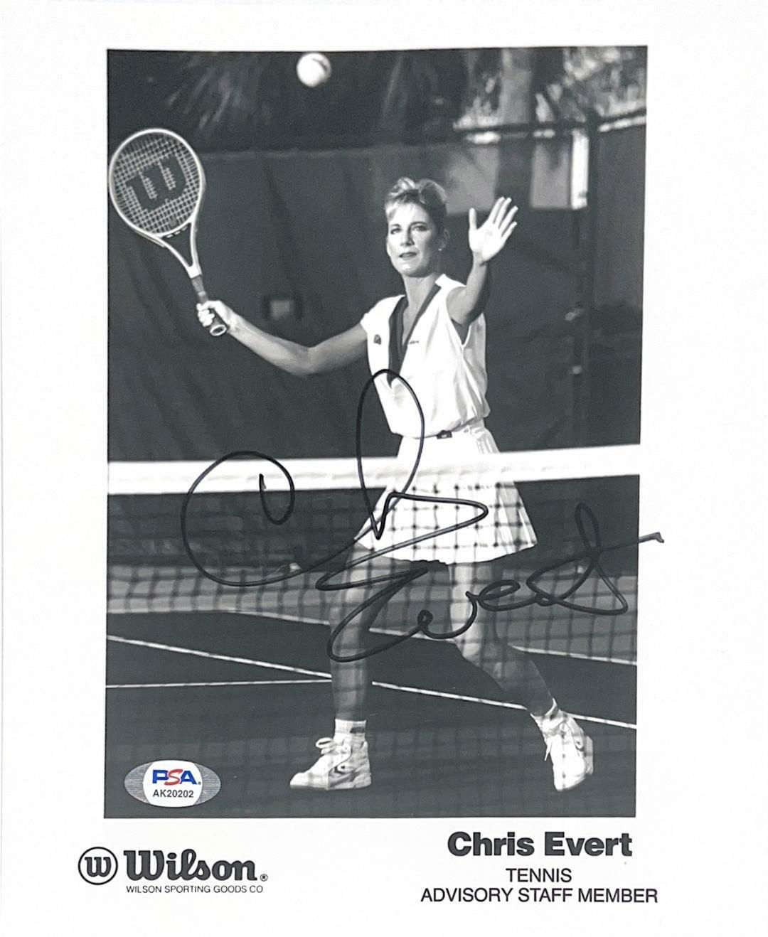 CHRIS EVERT HAND SIGNED AUTOGRAPHED TENNIS 8X10 Photo Poster painting WITH PSA DNA COA RARE