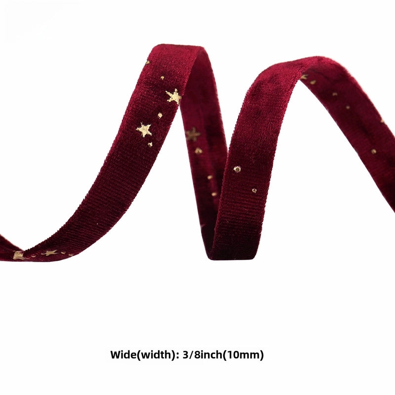 Yongjia Baotong Diy Hair Accessories Material Bronzing Velvet Double-sided Webbing Gold Diamond Velvet Cloth Accessories Ribbon