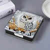 5D DIY Leather Diamond Painting Memo Pad Holder with 160 Sheets Paper (Owl)