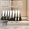 Kitchen Pots Pans Organizer with 8 Adjustable Dividers Sliding Dish Drying Shelf