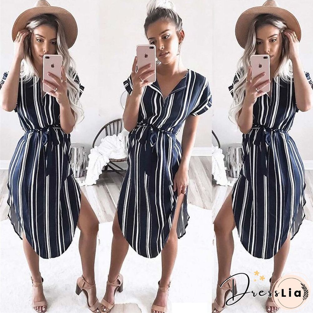 Striped Female Pencil Dress